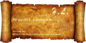 Hrazdil Levente névjegykártya
