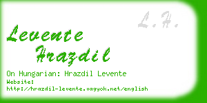 levente hrazdil business card